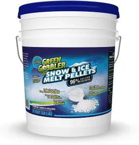 96% Pure Calcium Chloride Snow & Ice Melt Pellets | Concrete Safe Ice Melt (15 lb Pail)