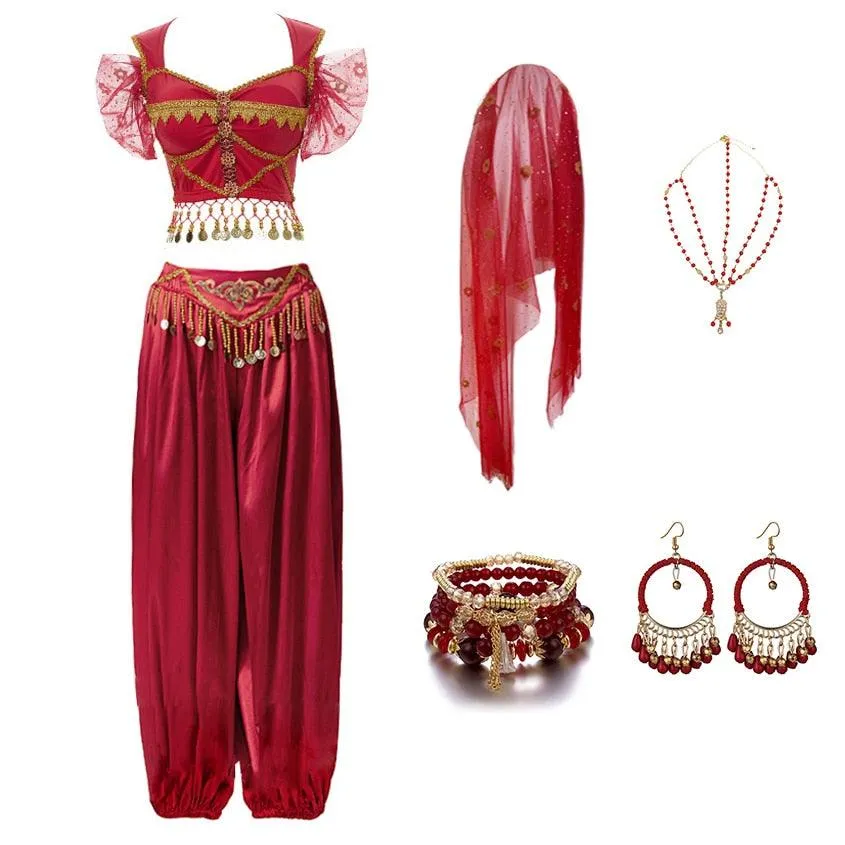 Arabian Costumes Dance Embroider Belly Dancer Fancy Outfit