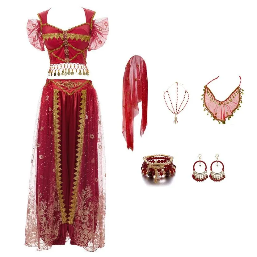 Arabian Costumes Dance Embroider Belly Dancer Fancy Outfit