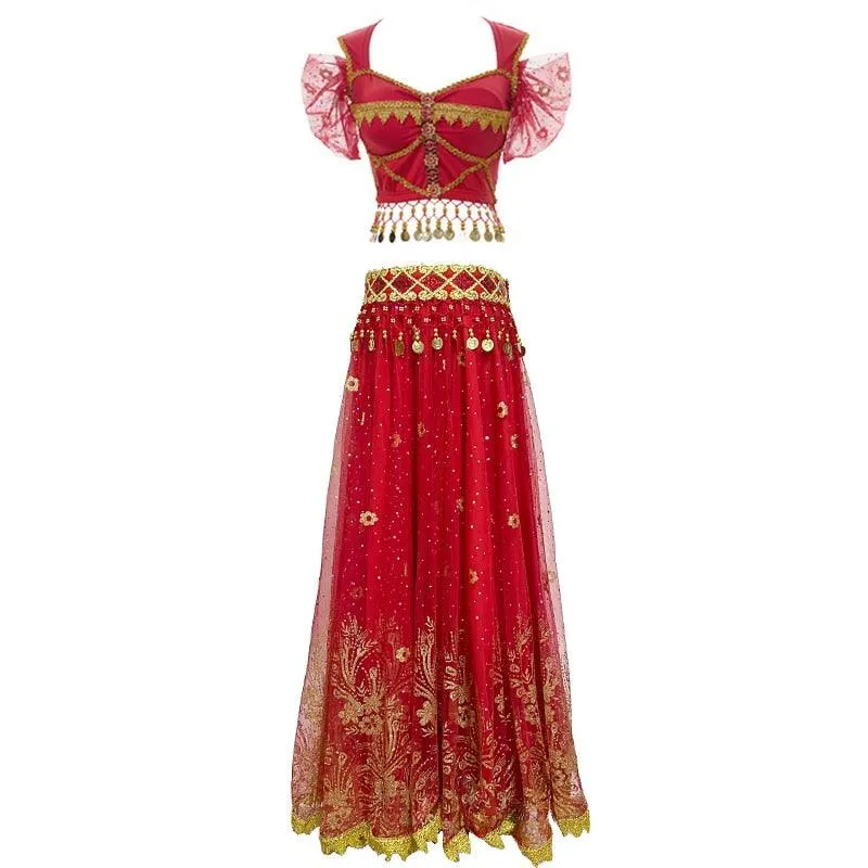 Arabian Costumes Dance Embroider Belly Dancer Fancy Outfit