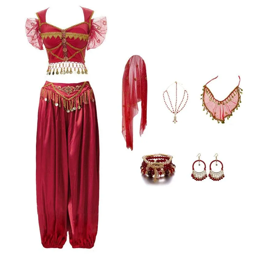 Arabian Costumes Dance Embroider Belly Dancer Fancy Outfit