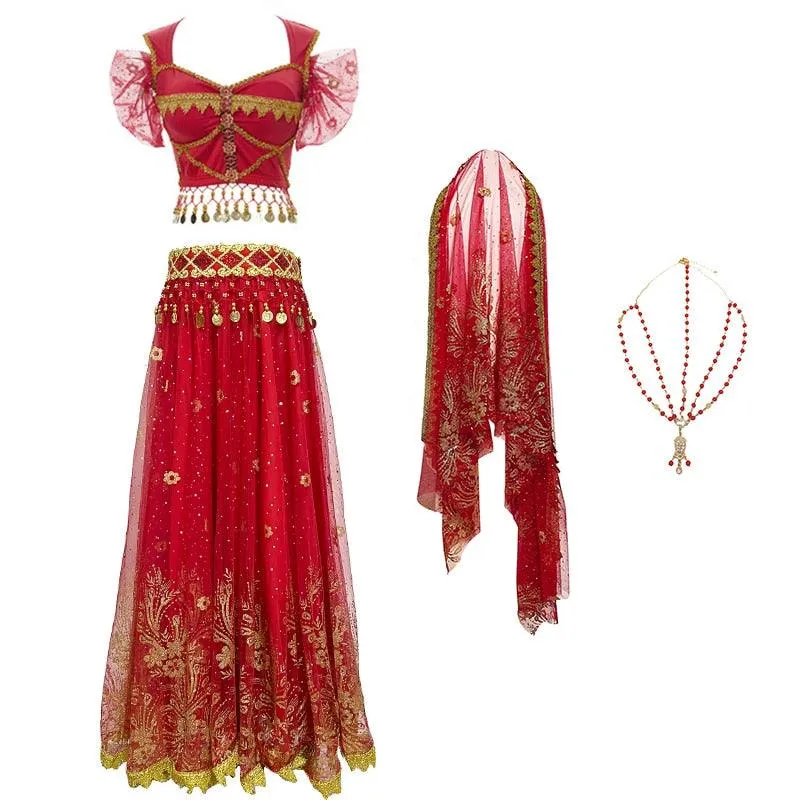 Arabian Costumes Dance Embroider Belly Dancer Fancy Outfit