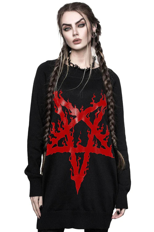 Bloodpact Red Pentagram Sweater