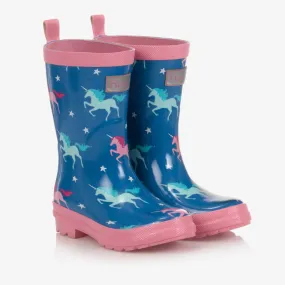 Blue Unicorn Rain Boots