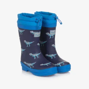 Boys Navy Blue Dinosaur Rain Boots