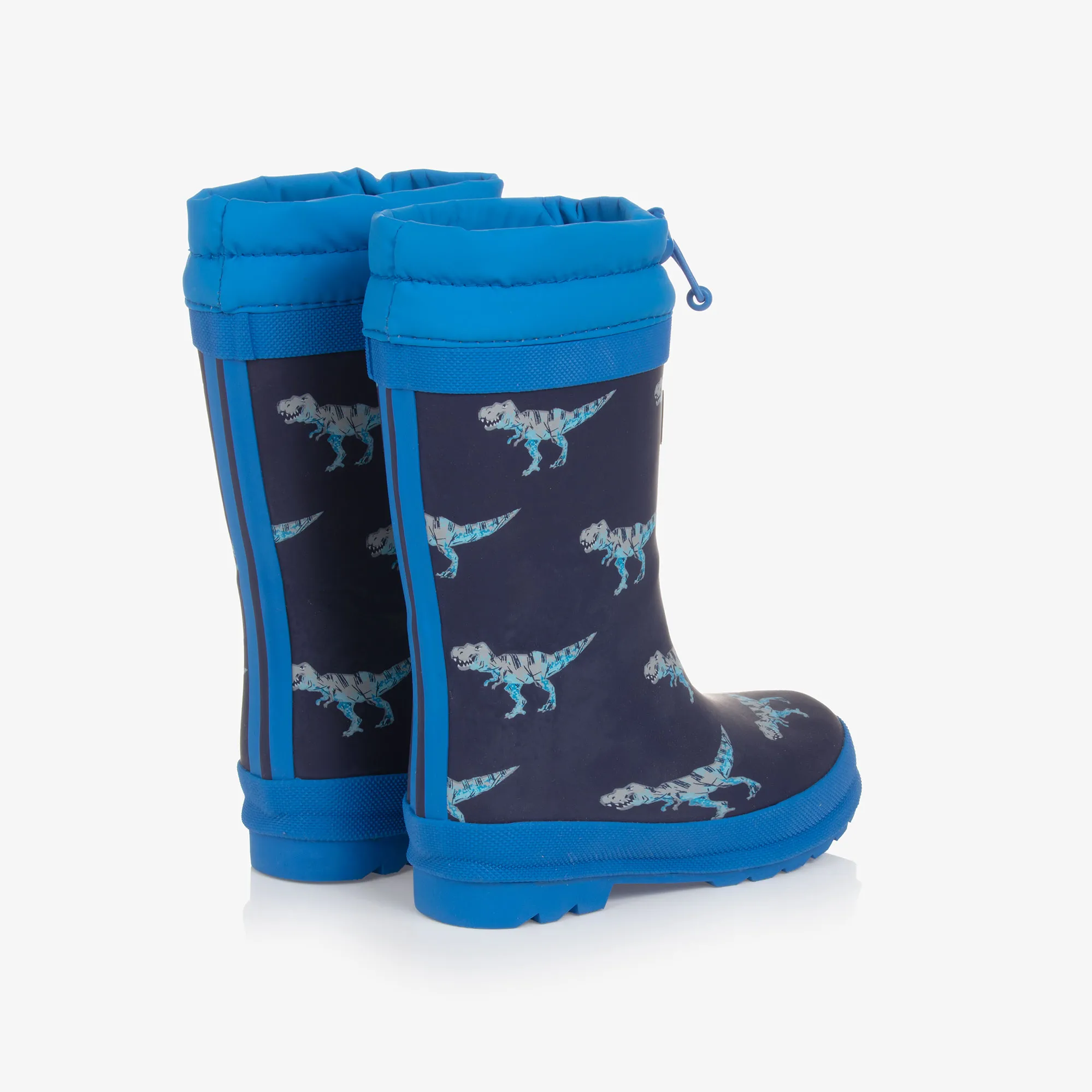 Boys Navy Blue Dinosaur Rain Boots