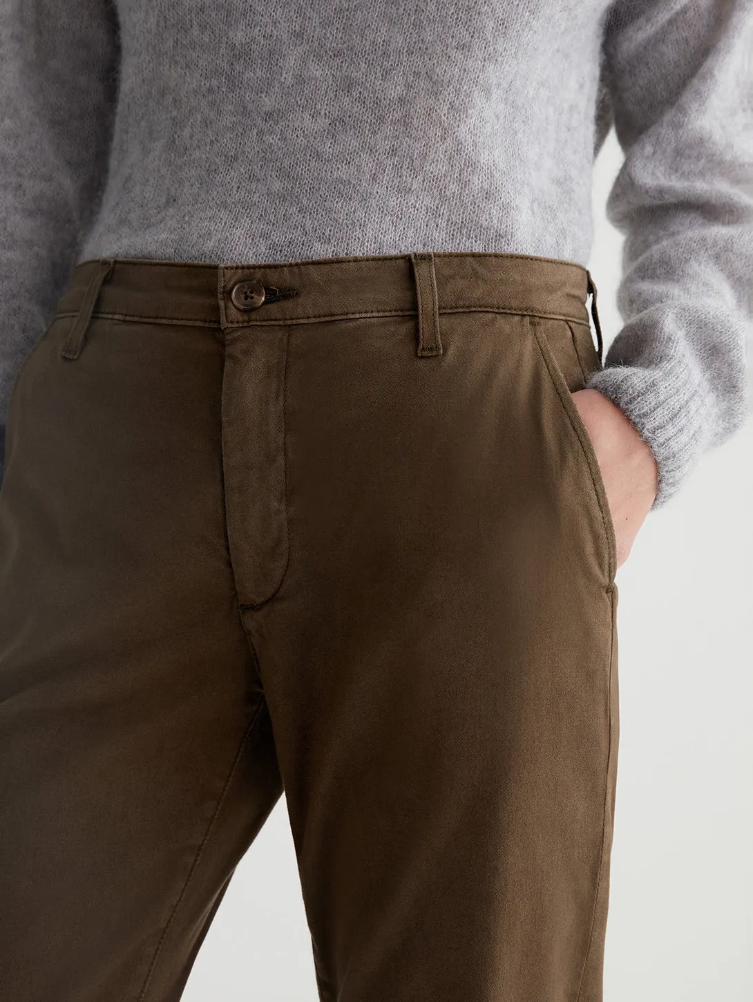 Caden Straight Trouser - Sulfur Oak Brown