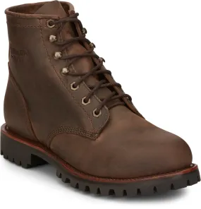 Chippewa Mens Classic 2.0 6in Lace Up Chocolate Apache Leather Work Boots