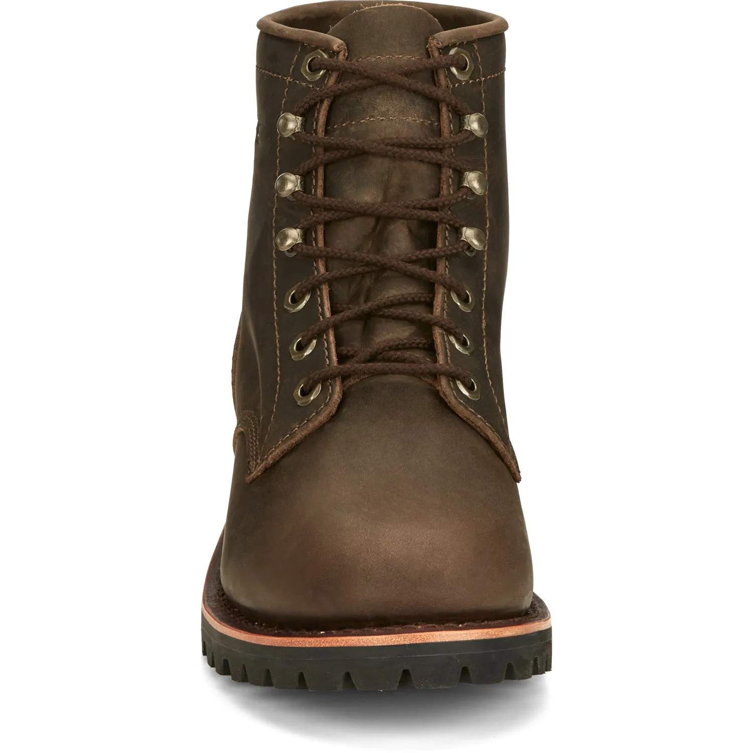 Chippewa Mens Classic 2.0 6in Lace Up Chocolate Apache Leather Work Boots