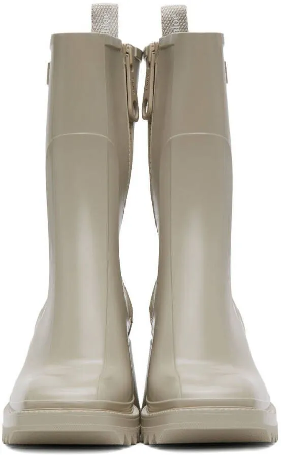 Chloé Beige Betty Rain Boots