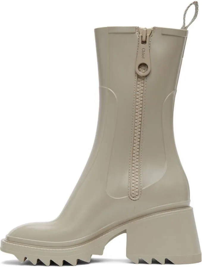 Chloé Beige Betty Rain Boots