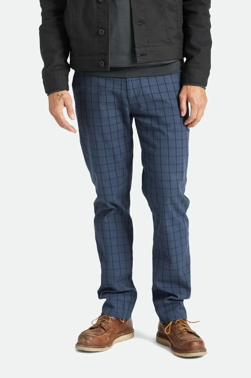 Choice Chino Regular Pant - Ombre Blue/Black Plaid