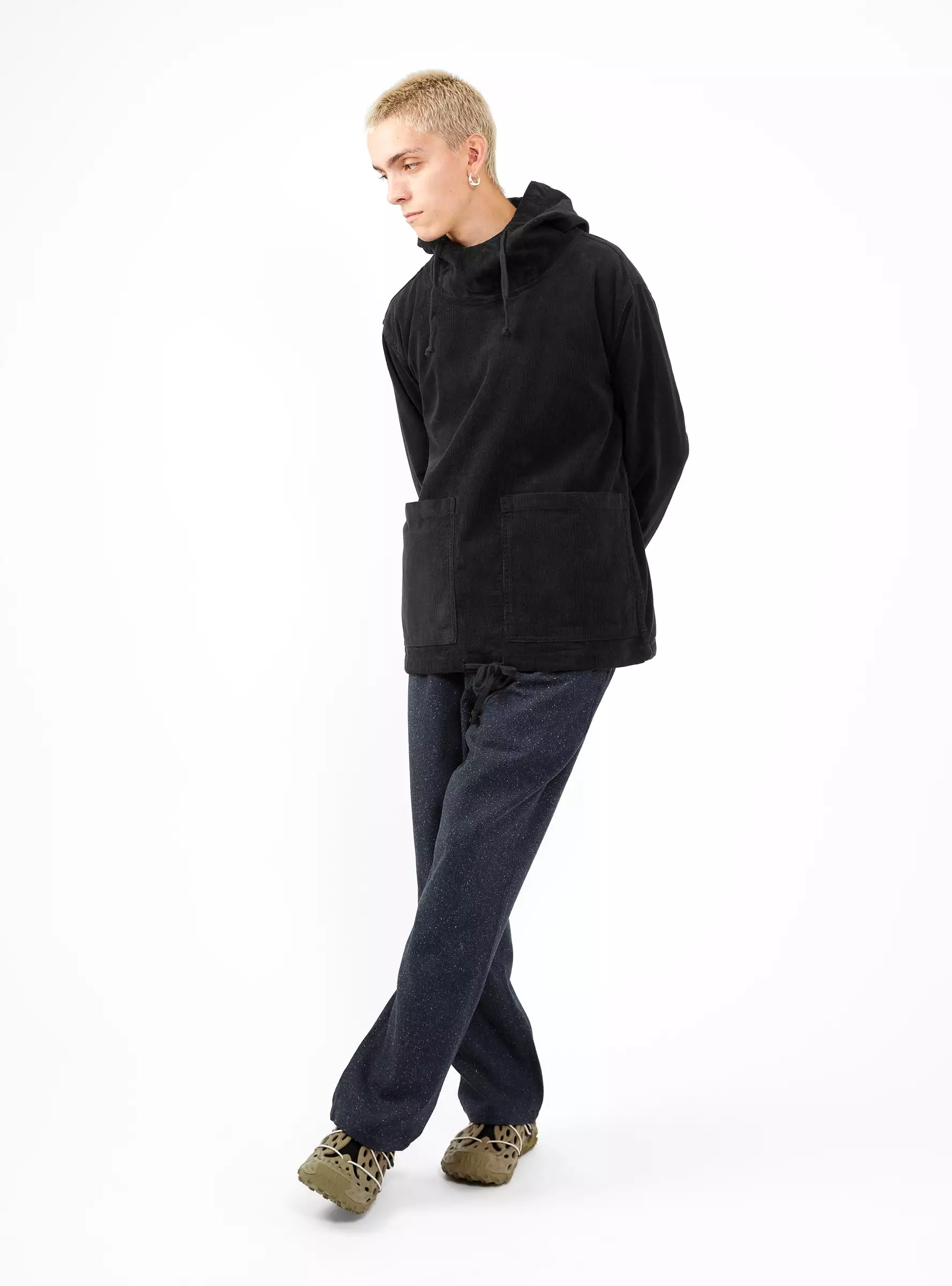 Corduroy Market Smock Black