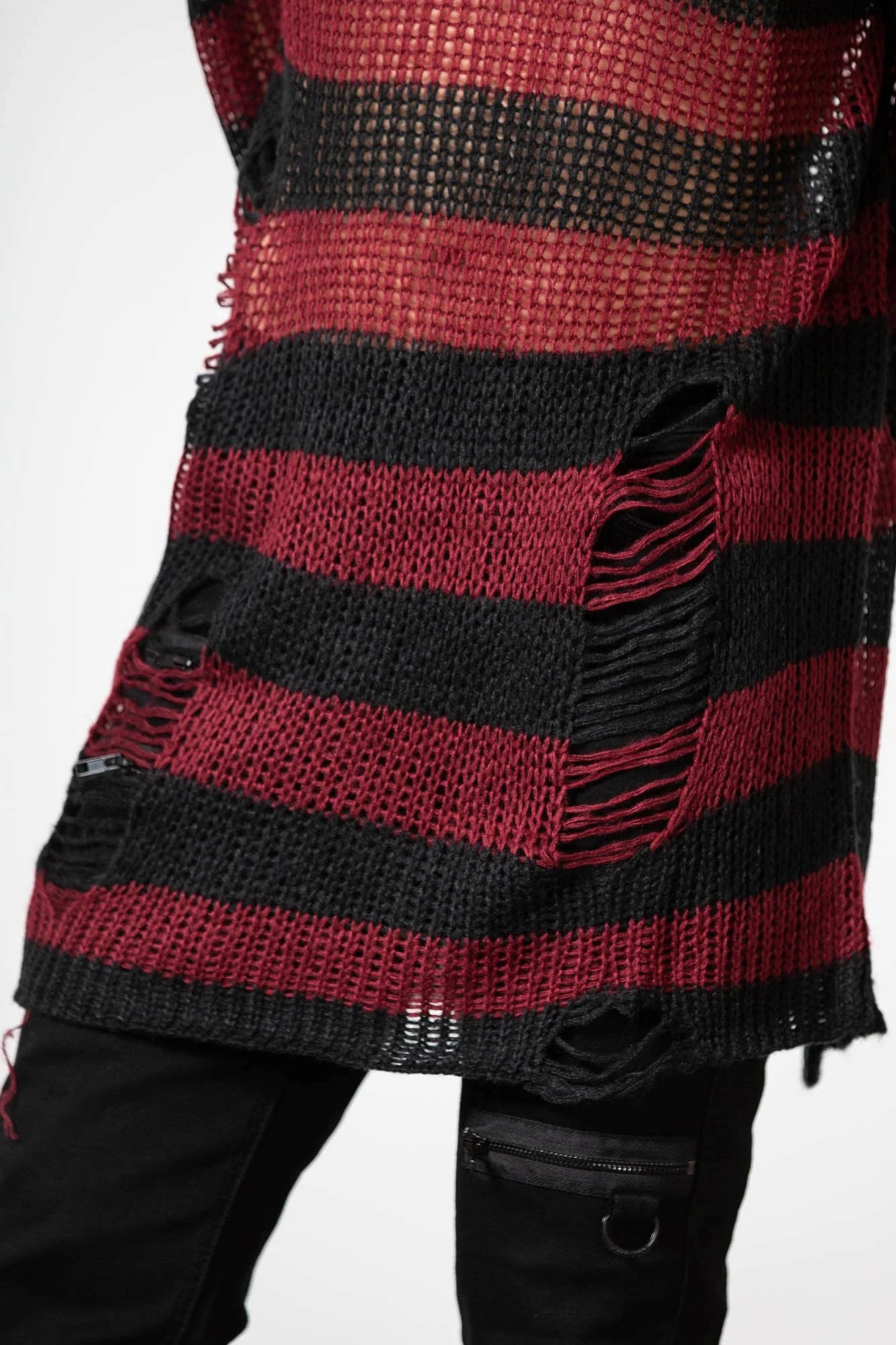 Dahlia Knit Sweater-Blk/Wine