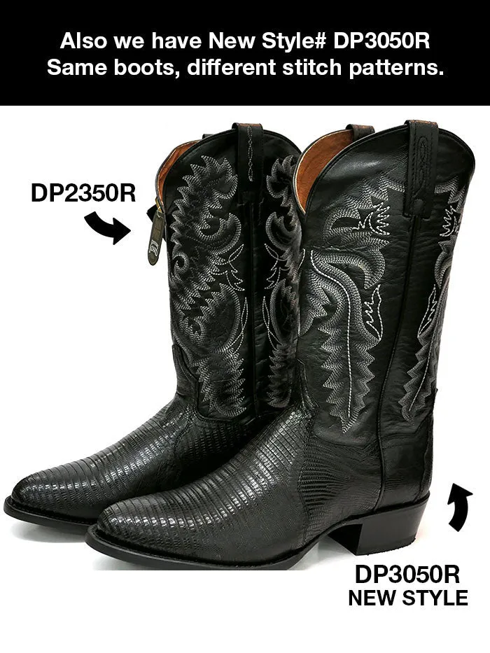 Dan Post DP2350R DP2350J Mens Raleigh Lizard Western Boot Black - D -