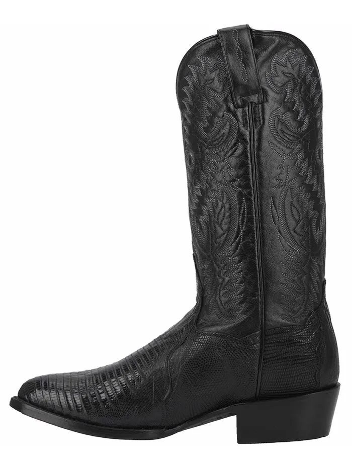 Dan Post DP2350R DP2350J Mens Raleigh Lizard Western Boot Black - D -