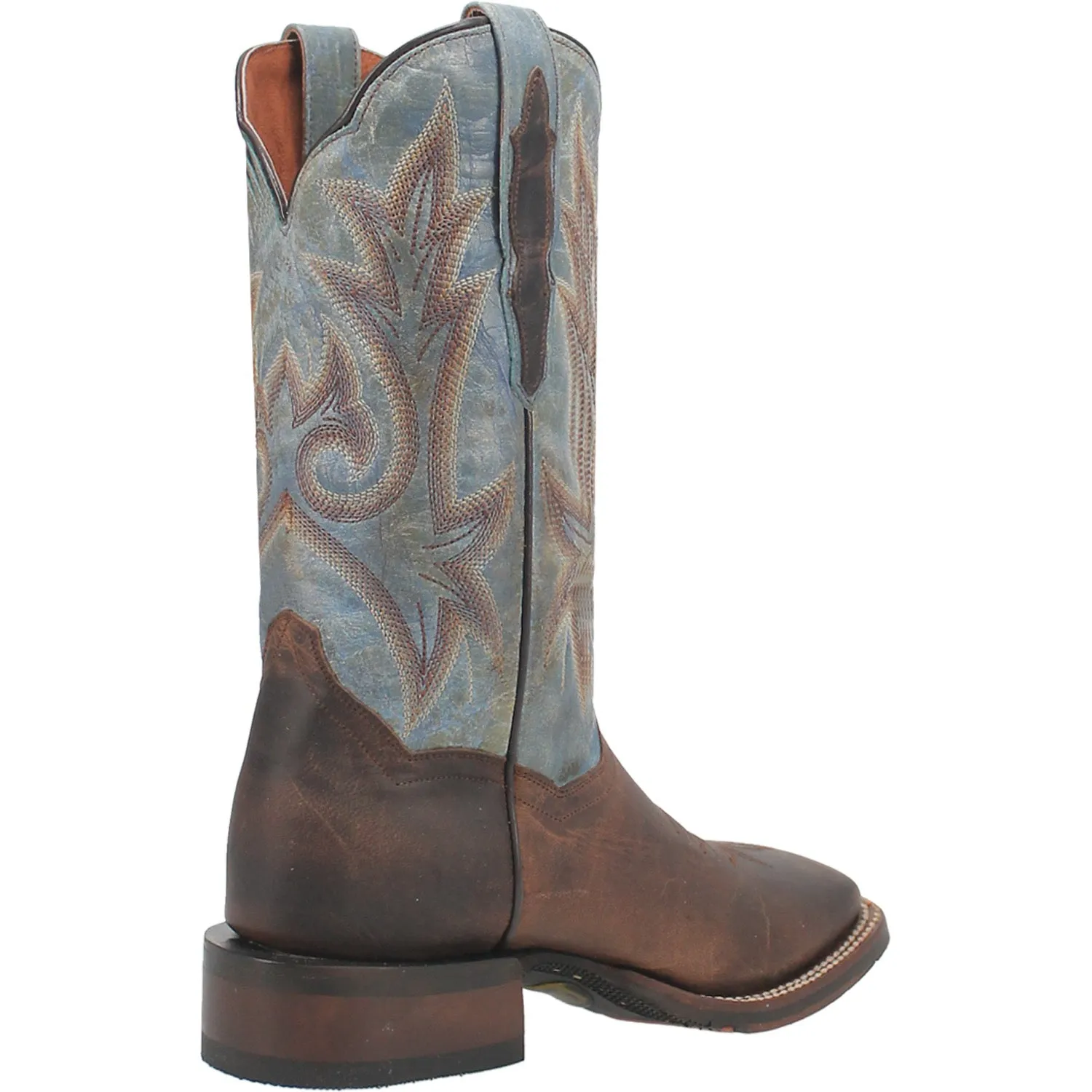 Dan Post Womens Kelsi Brown/Blue Leather Cowboy Boots