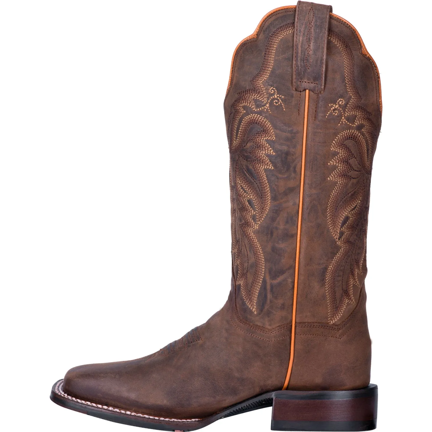 Dan Post Womens Tan Cowboy Boots Leather Square Toe