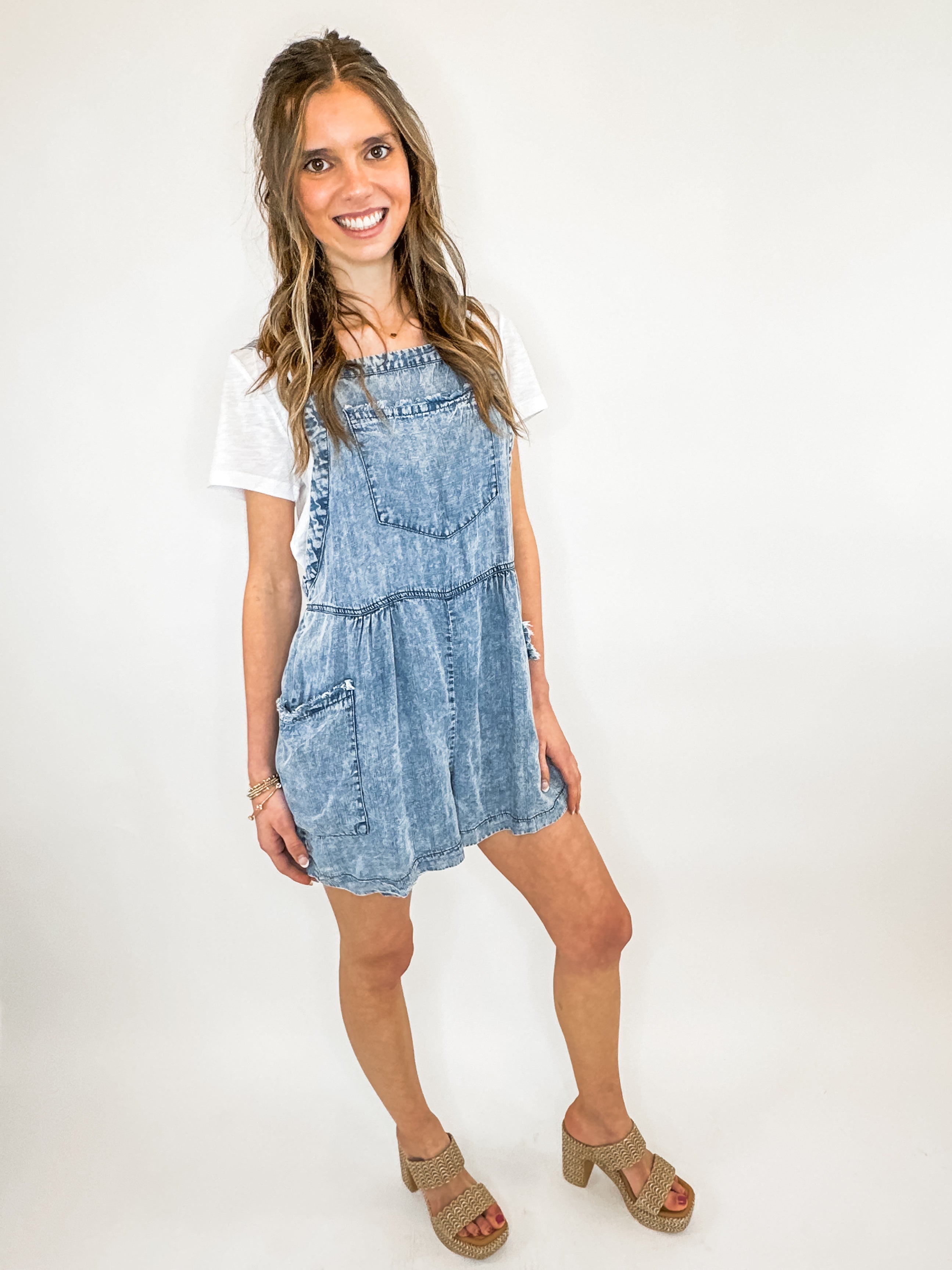 Ditsy Denim Romper