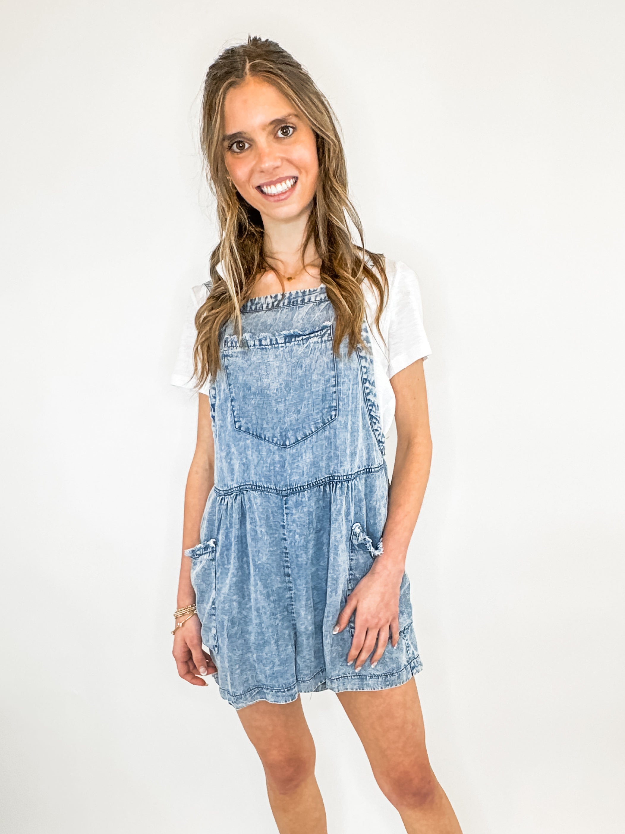 Ditsy Denim Romper