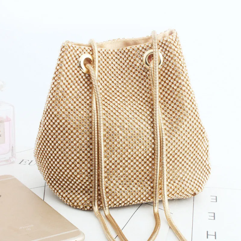 Fashion Casual Rhinestone Bucket Bags