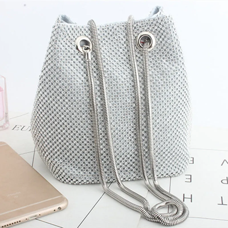 Fashion Casual Rhinestone Bucket Bags