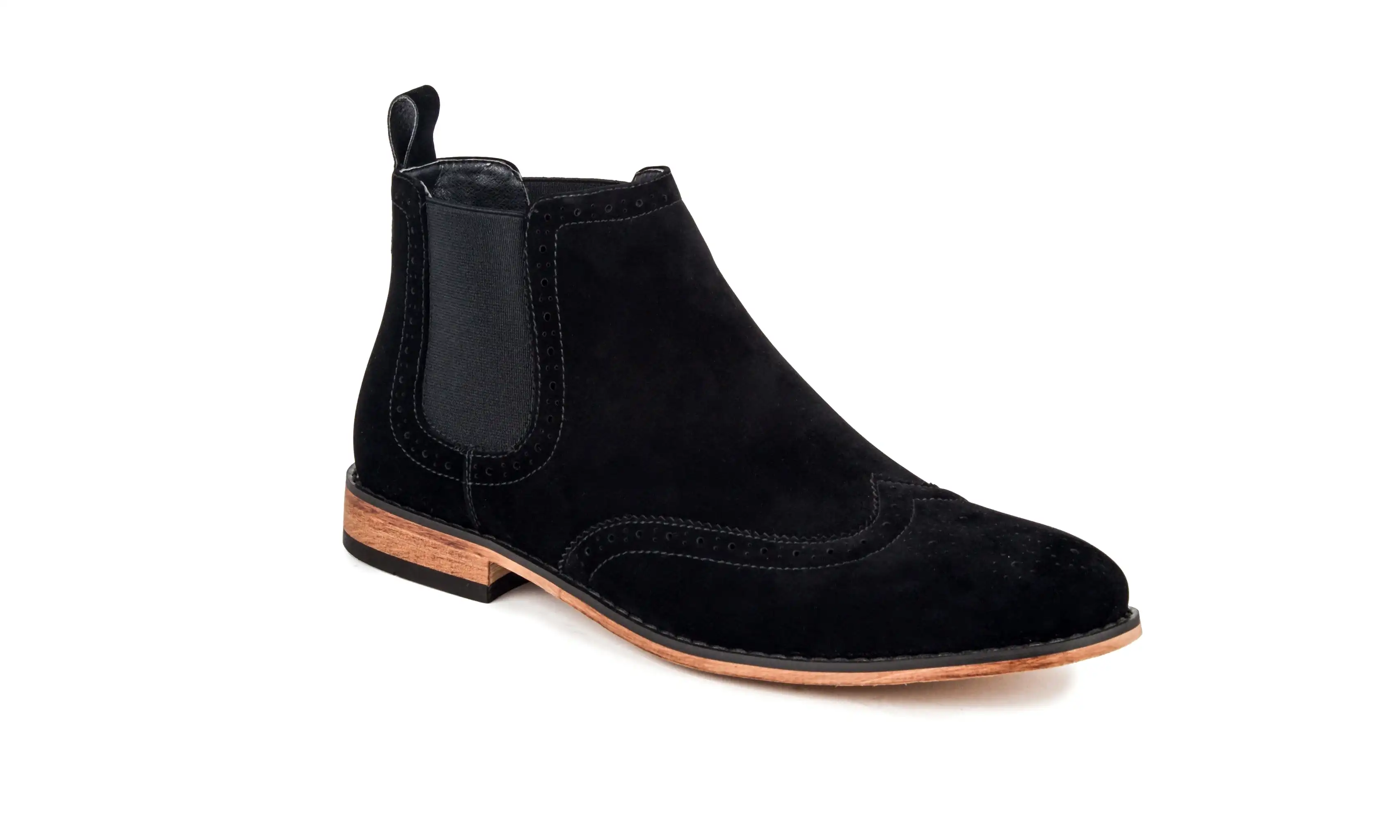 Gino Vitale Men's Wing Tip Chelsea Boots