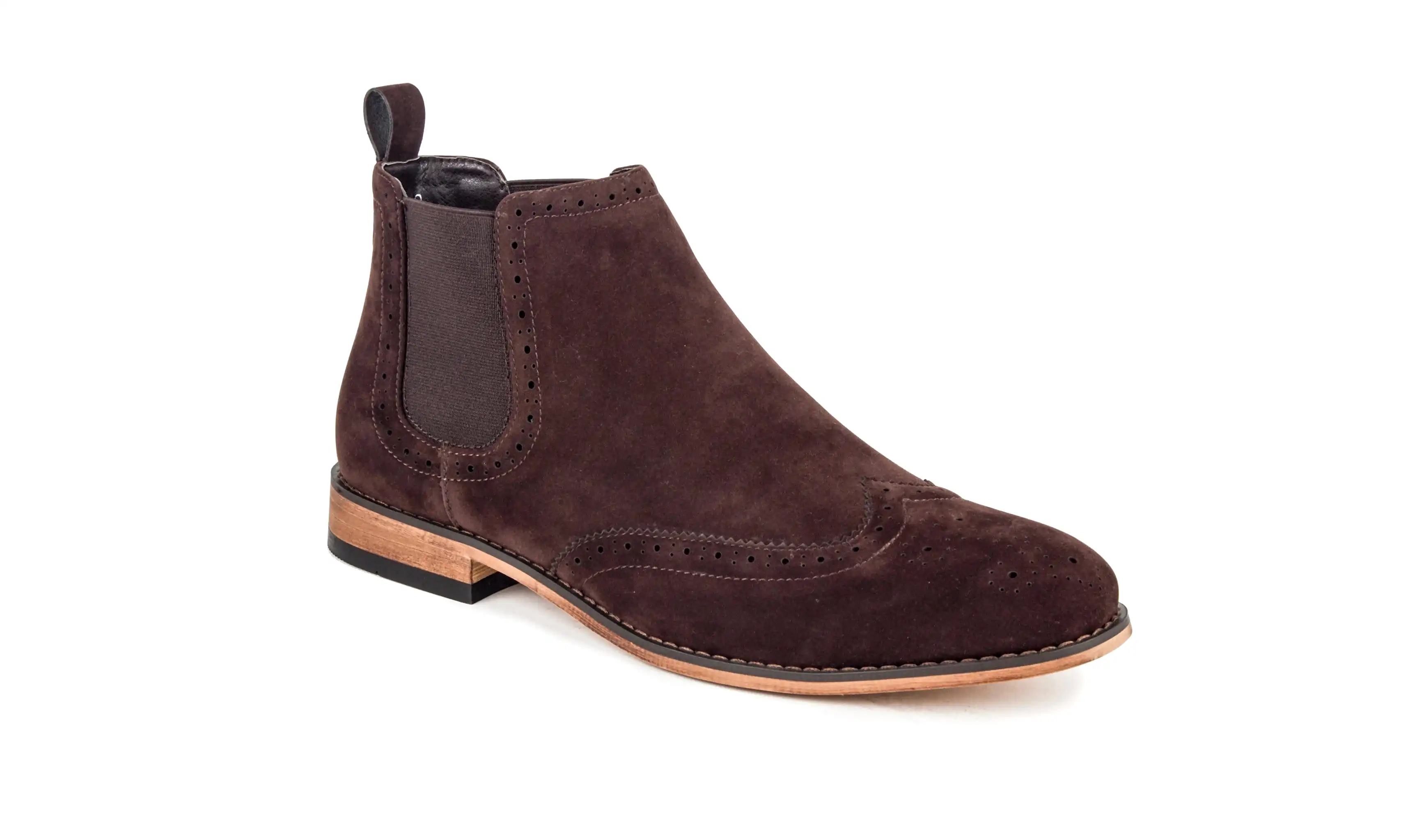 Gino Vitale Men's Wing Tip Chelsea Boots