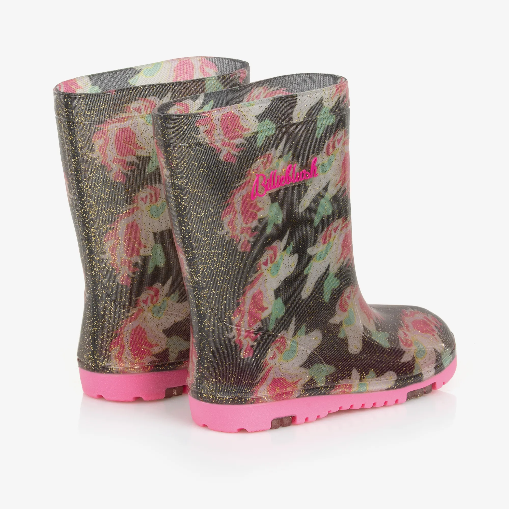 Girls Blue Unicorn Rain Boots