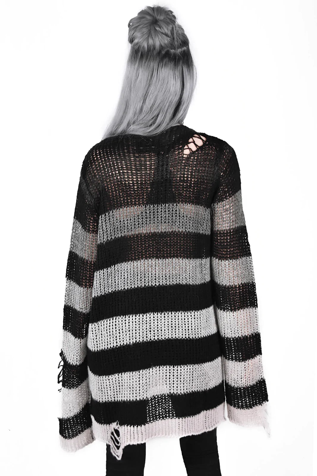 Grady Knit Sweater Blk/Grey Str