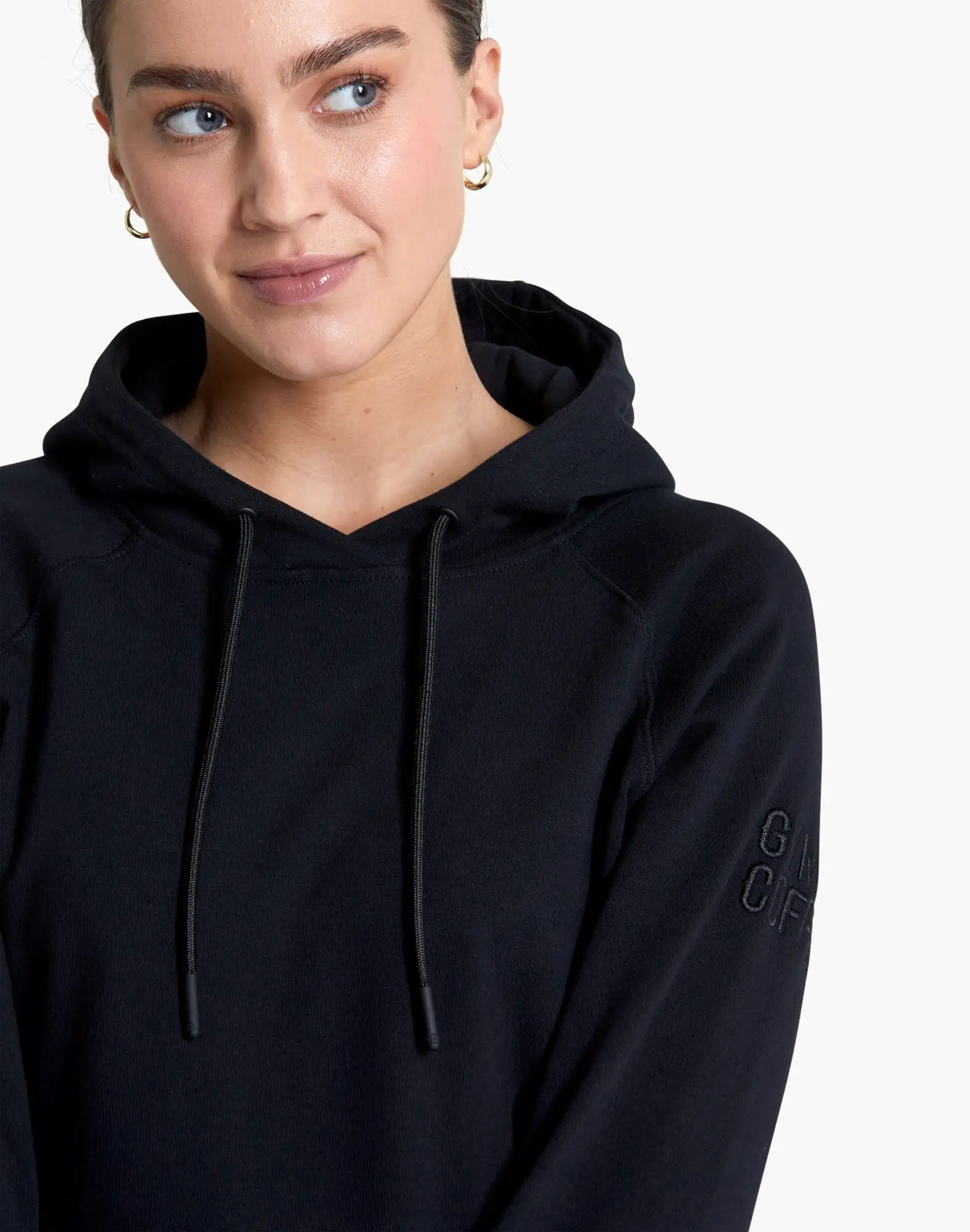 Gym+Coffee Essential Hoodie (Womens) - Black