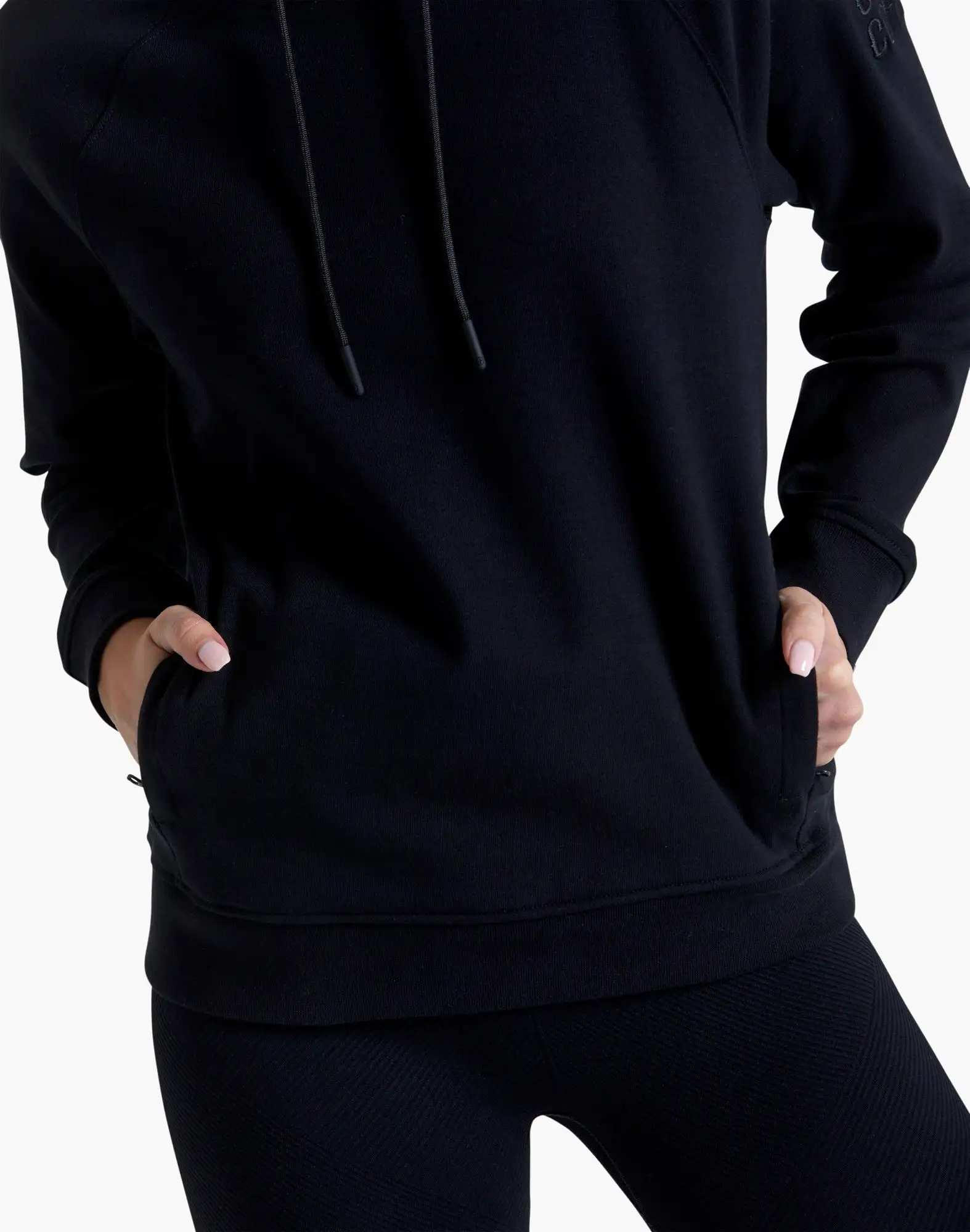 Gym+Coffee Essential Hoodie (Womens) - Black