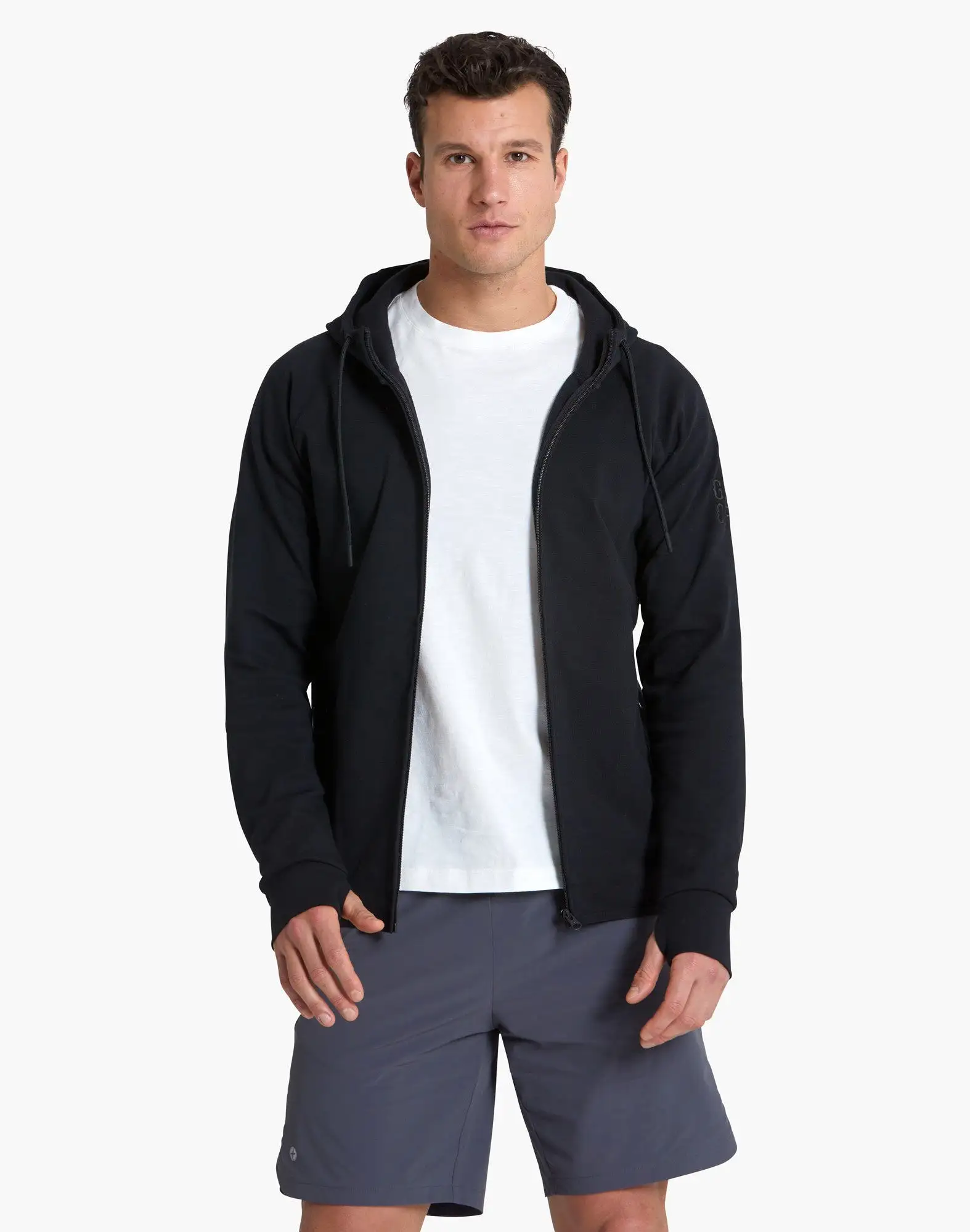 Gym+Coffee Essential Zip Hoodie (Mens) - Black