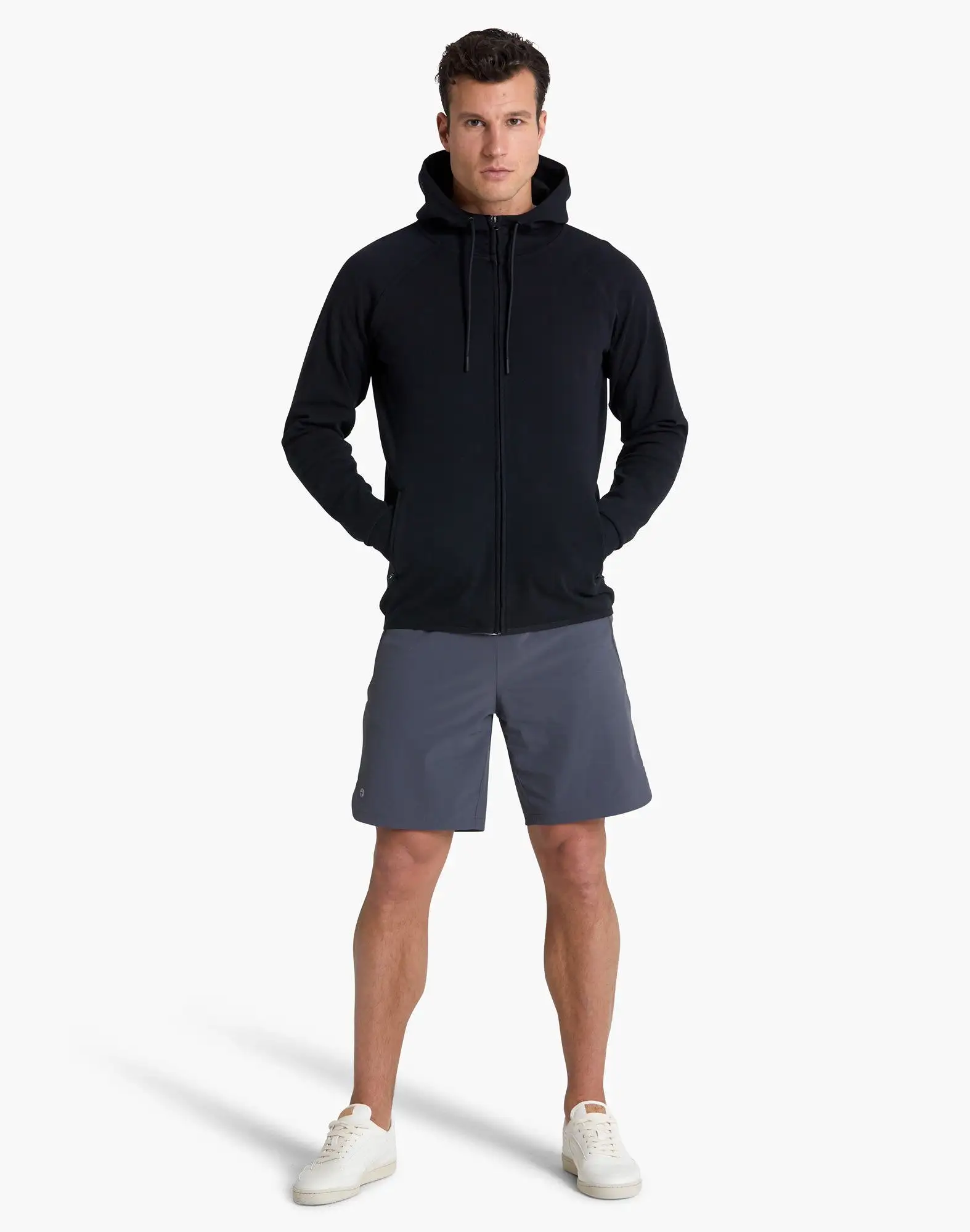 Gym+Coffee Essential Zip Hoodie (Mens) - Black