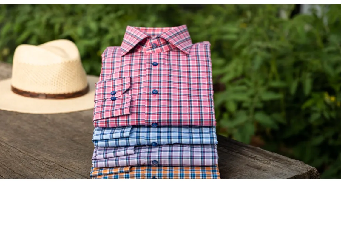 HAGEN Blue Plaid Sport Shirt