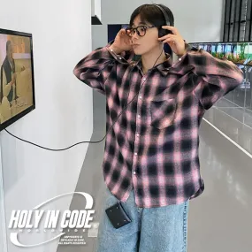 HOLY IN CODE  |Other Plaid Patterns Casual Style Unisex Street Style