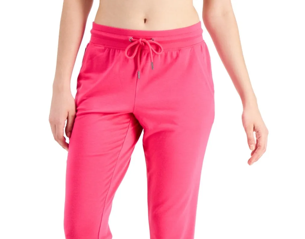 Id Ideology Women's Knit Jogger Pants Pink Size Large