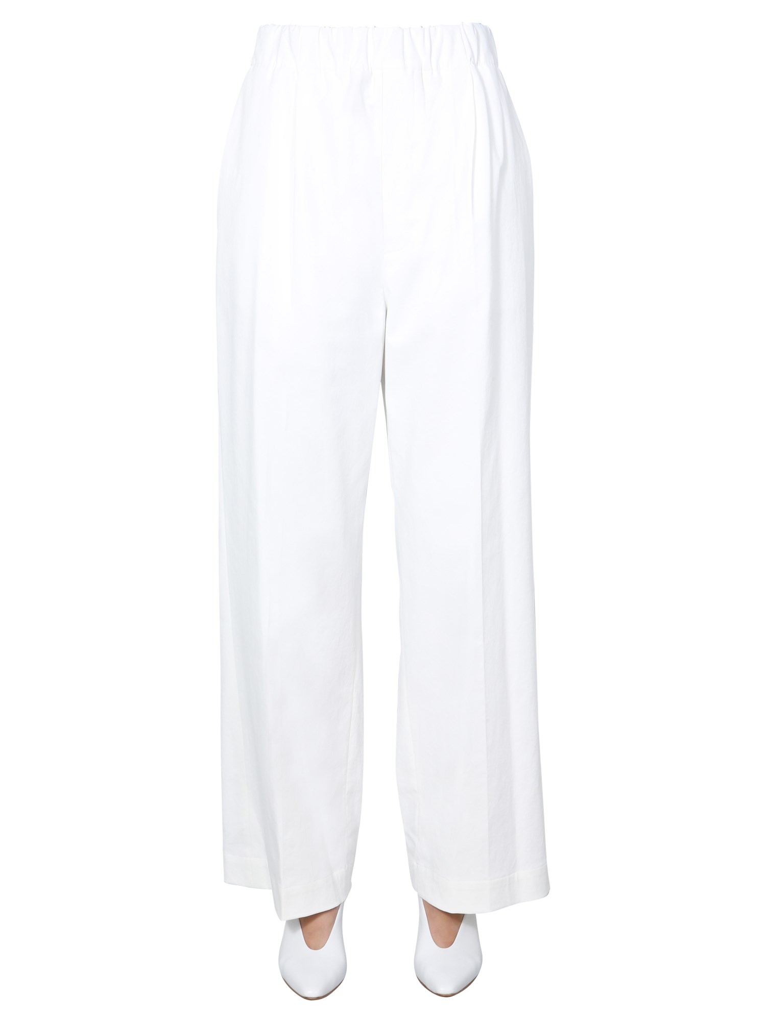 JEJIA    COTTON BLEND WIDE PANTS WITH ELASTIC