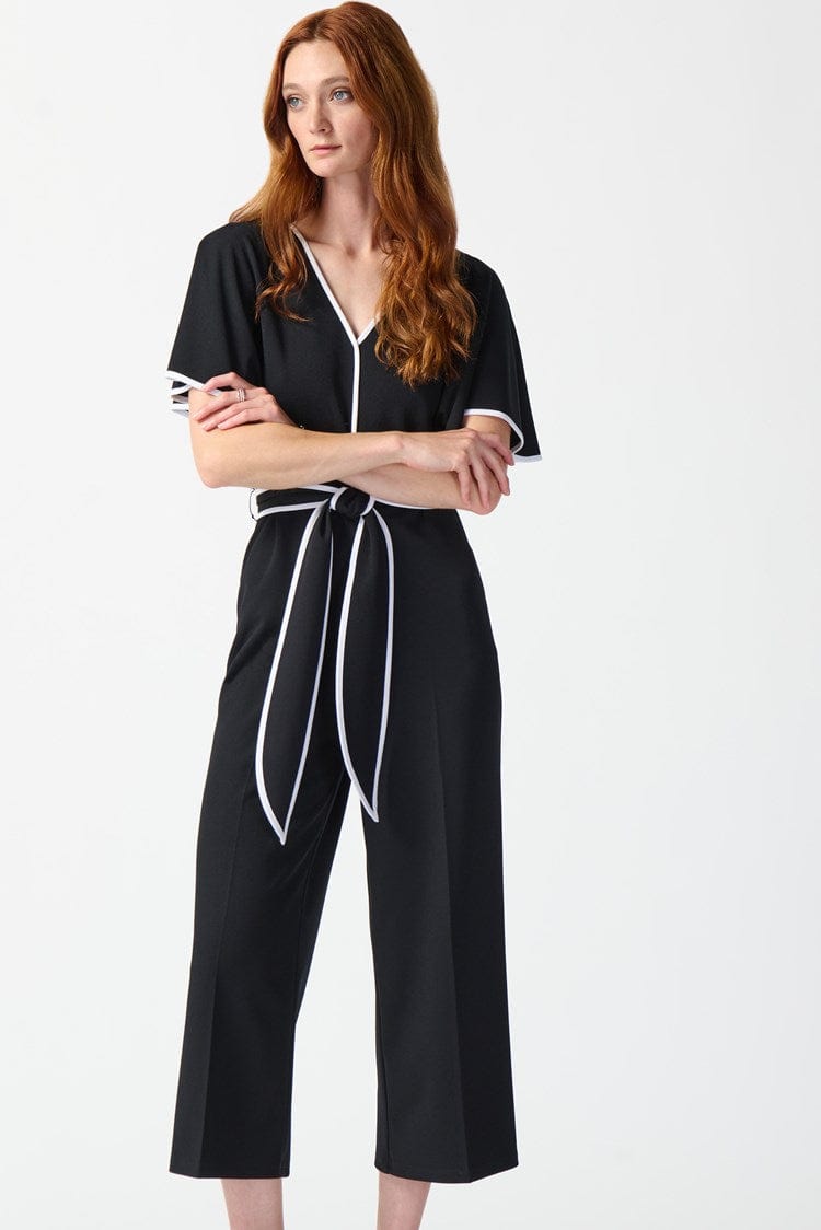 Joseph Ribkoff Scuba Crepe Belted Jumpsuit - 242082