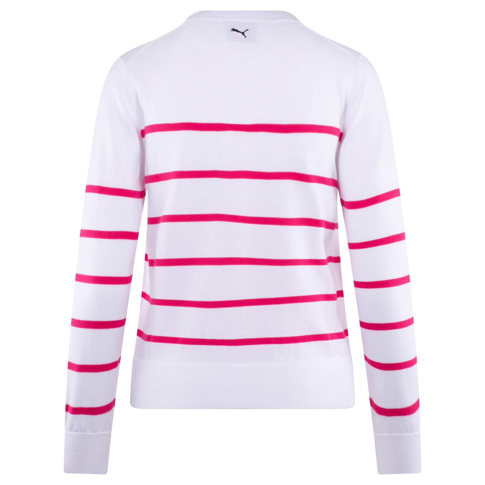 Ladies Puma Resort Crewneck Sweater White/Rose