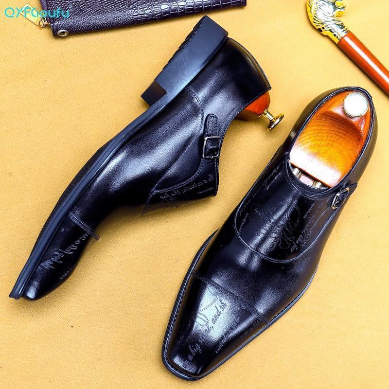 Men  Dress Shoes -  Cencio Monk Strap Oxford Shoes