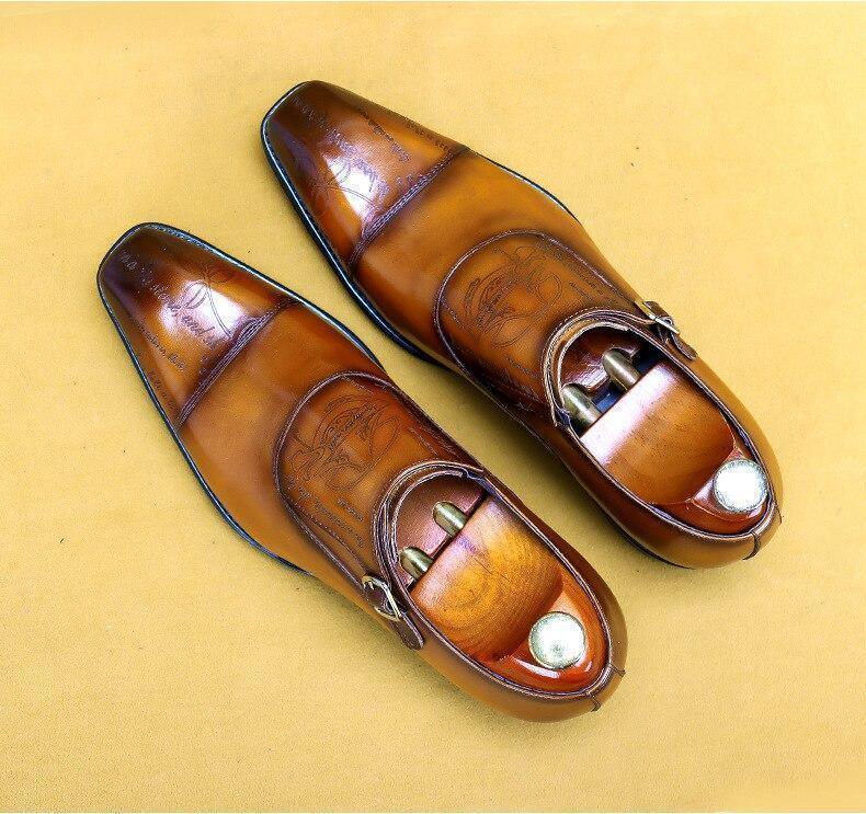 Men  Dress Shoes -  Cencio Monk Strap Oxford Shoes