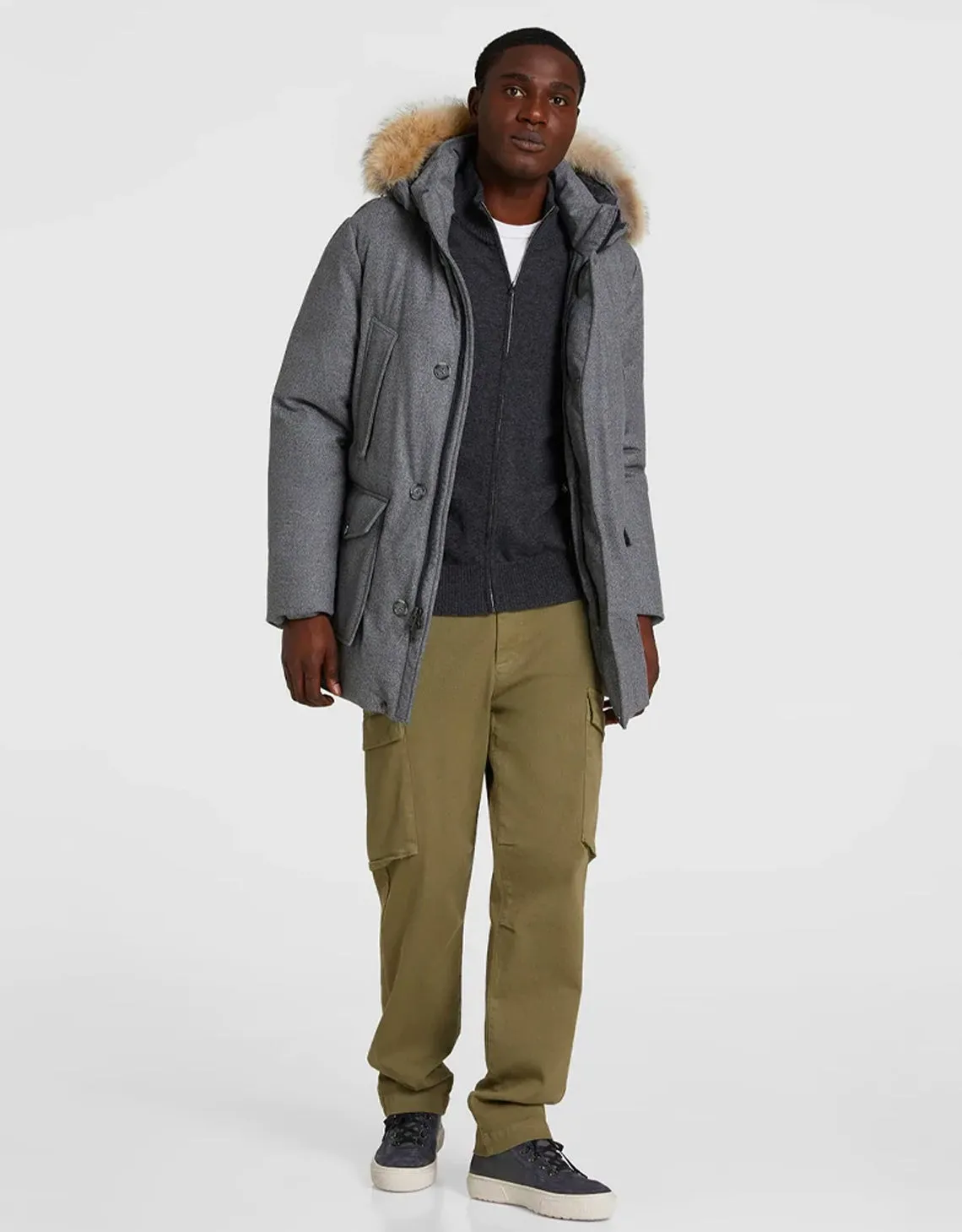 MEN'S LUXE ARCTIC PARKA GREY TWEED