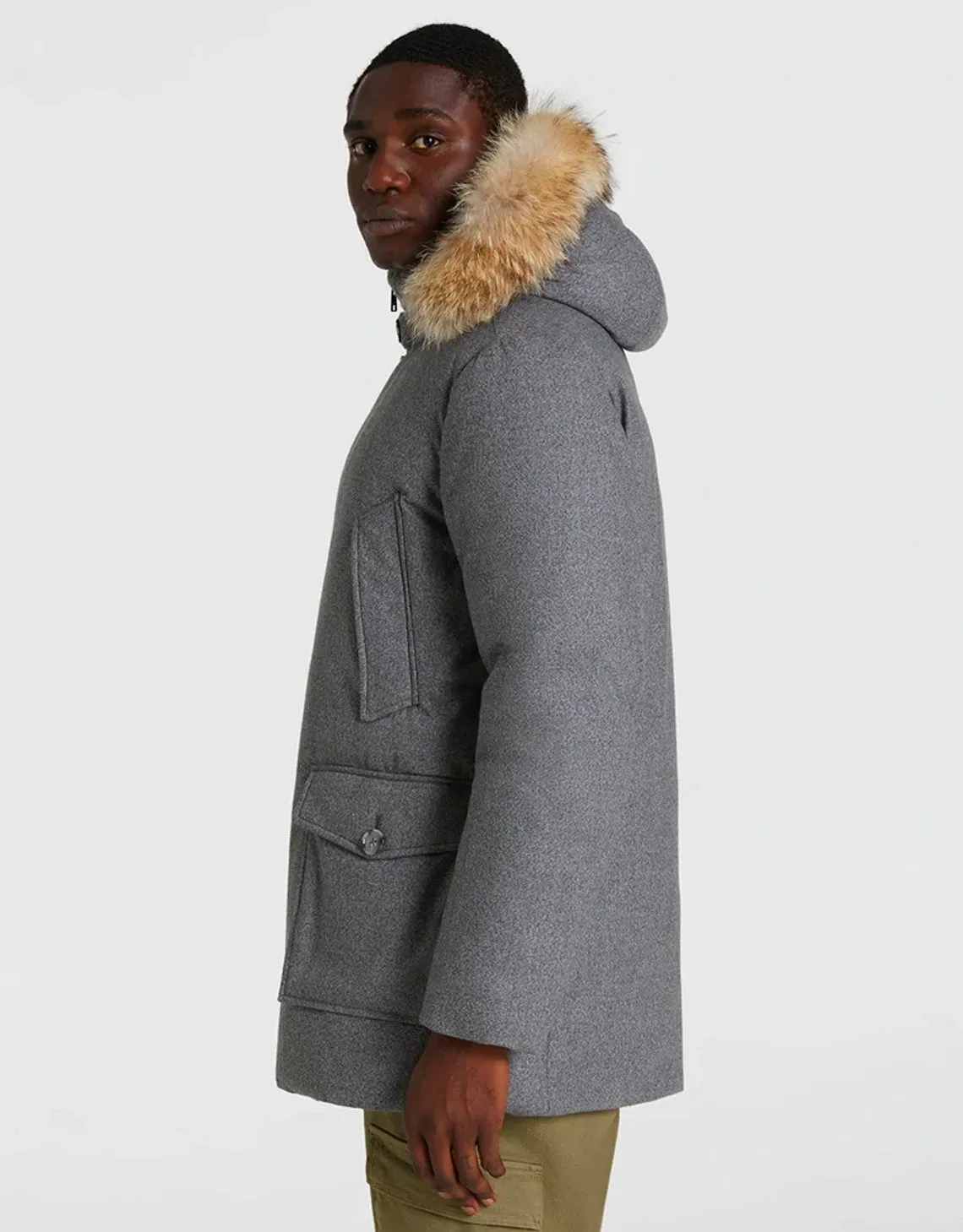 MEN'S LUXE ARCTIC PARKA GREY TWEED