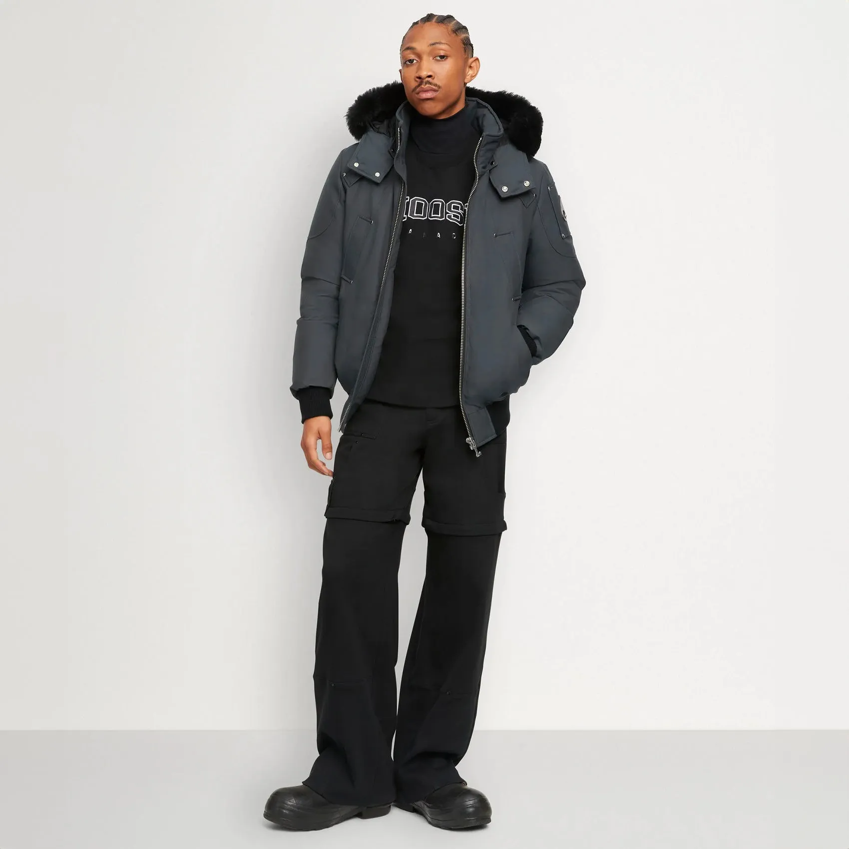 Men's Original Ballistic Bomber Fur Granite / Black Fox Fur