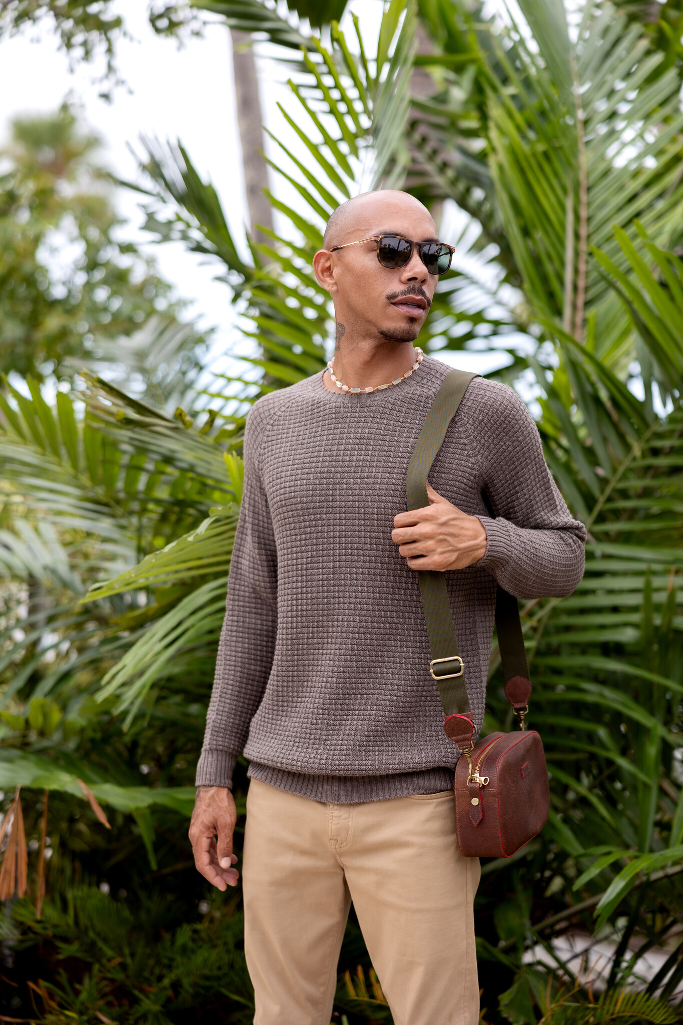 Merino Wool Waffle Knit Sweater