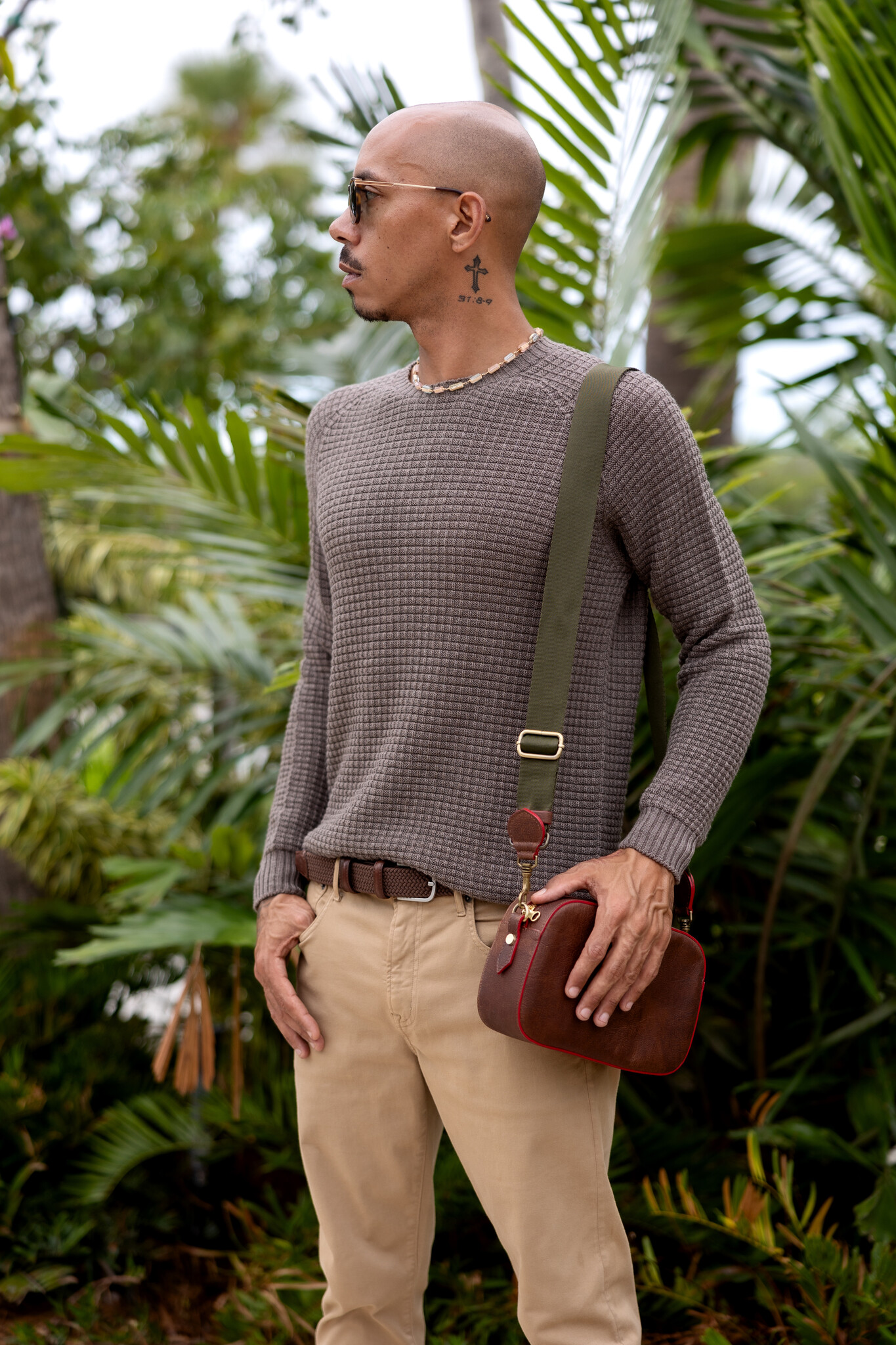 Merino Wool Waffle Knit Sweater