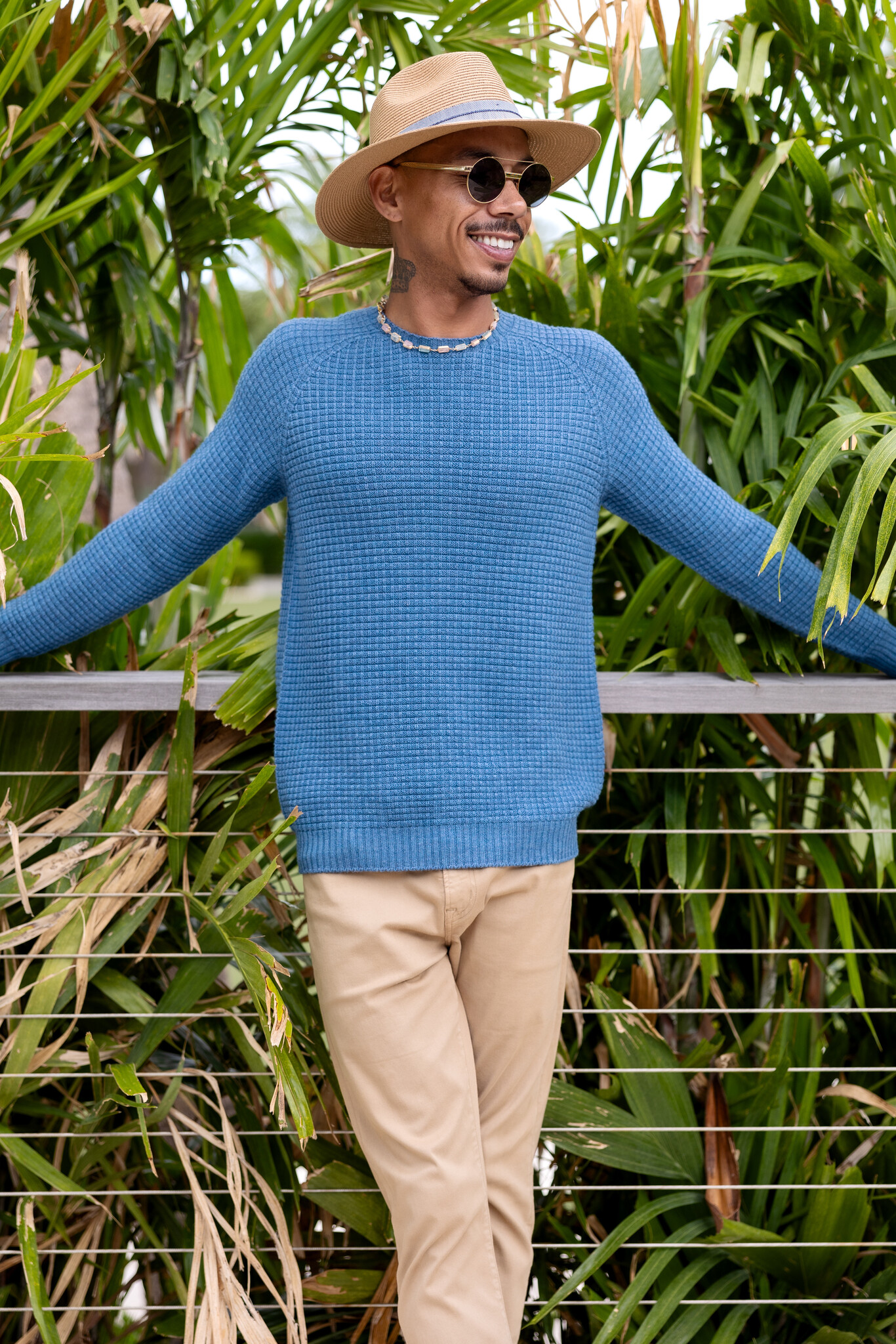 Merino Wool Waffle Knit Sweater