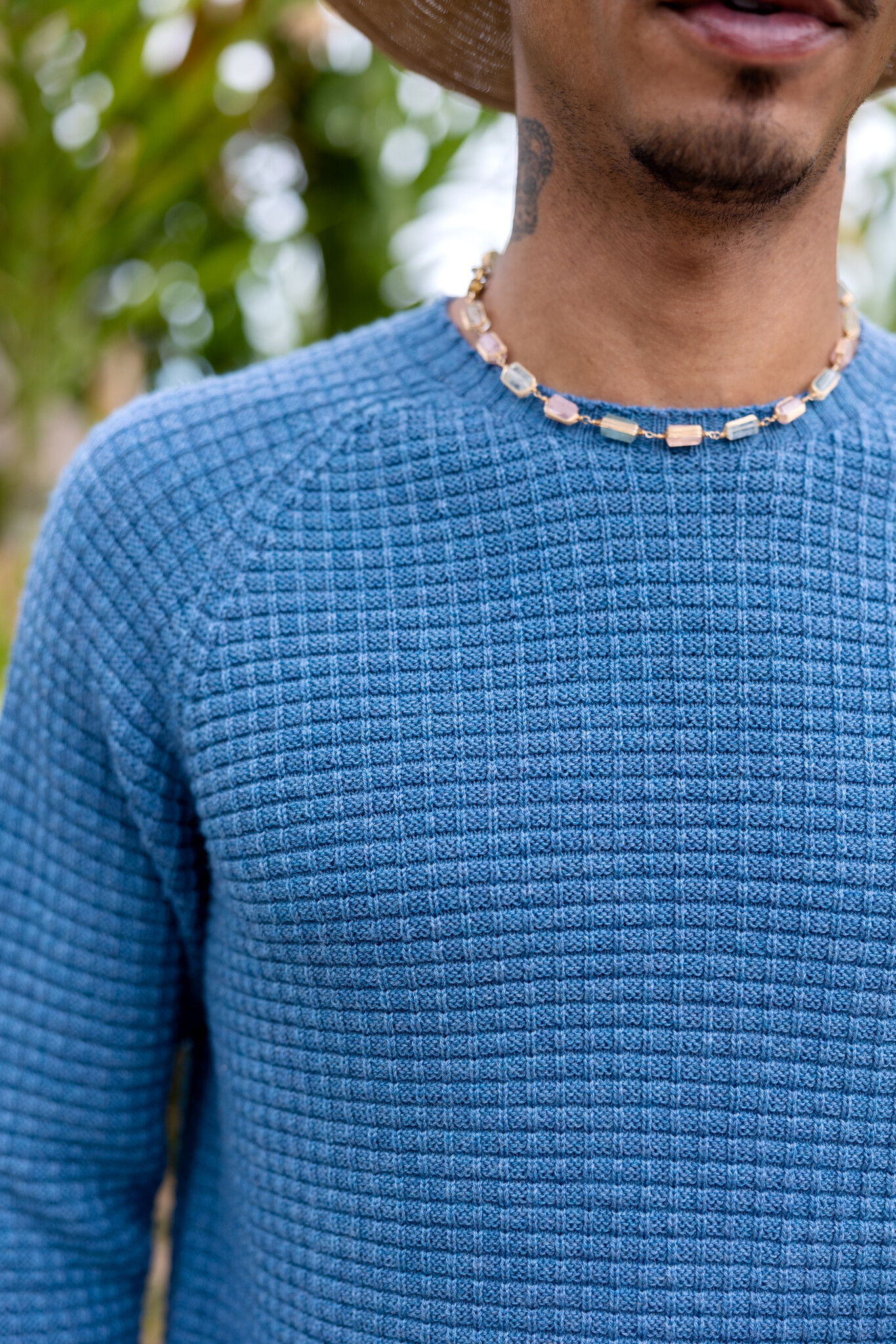 Merino Wool Waffle Knit Sweater