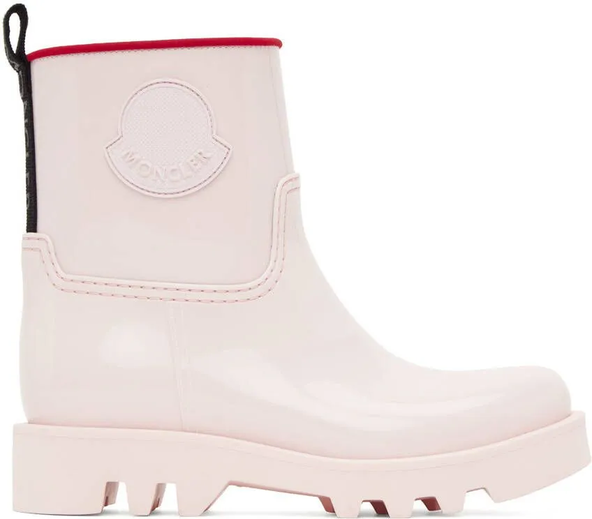 Moncler Pink Ginette Rain Boots